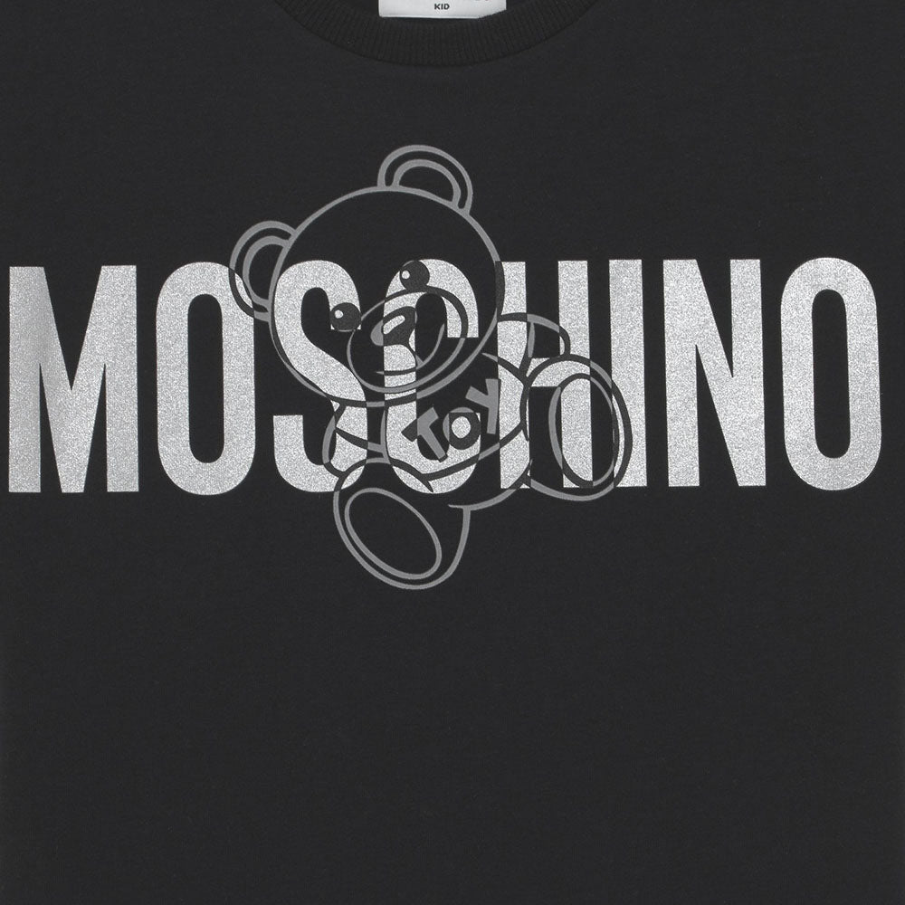 Moschino Boys Bear Logo Hoodie Black