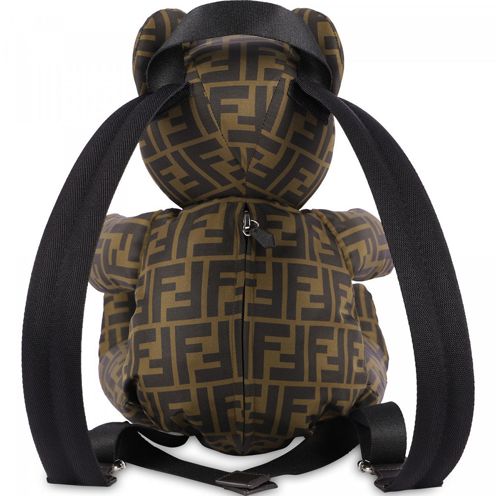 Fendi Kids Monogram Backpack Teddy Brown