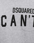 Dsquared2 Men's "I CAN'T" Logo T-Shirt Grey