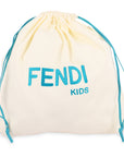 Fendi Girls FF Logo Leather Bow Boots Black