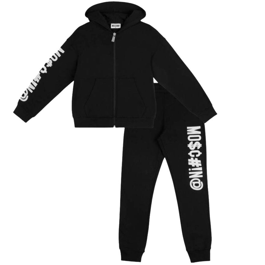 Moschino Boys Hooded Tracksuit Black