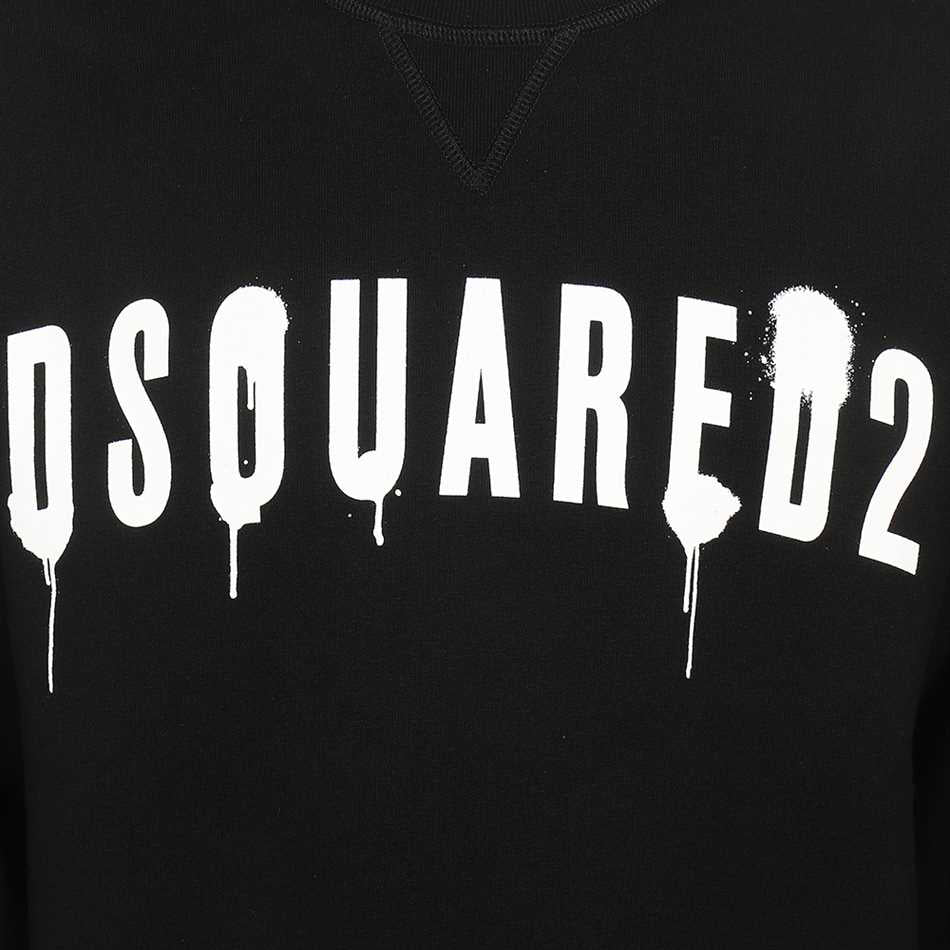 Dsquared2 Men&#39;s Splattered Logo Sweatshirt Black