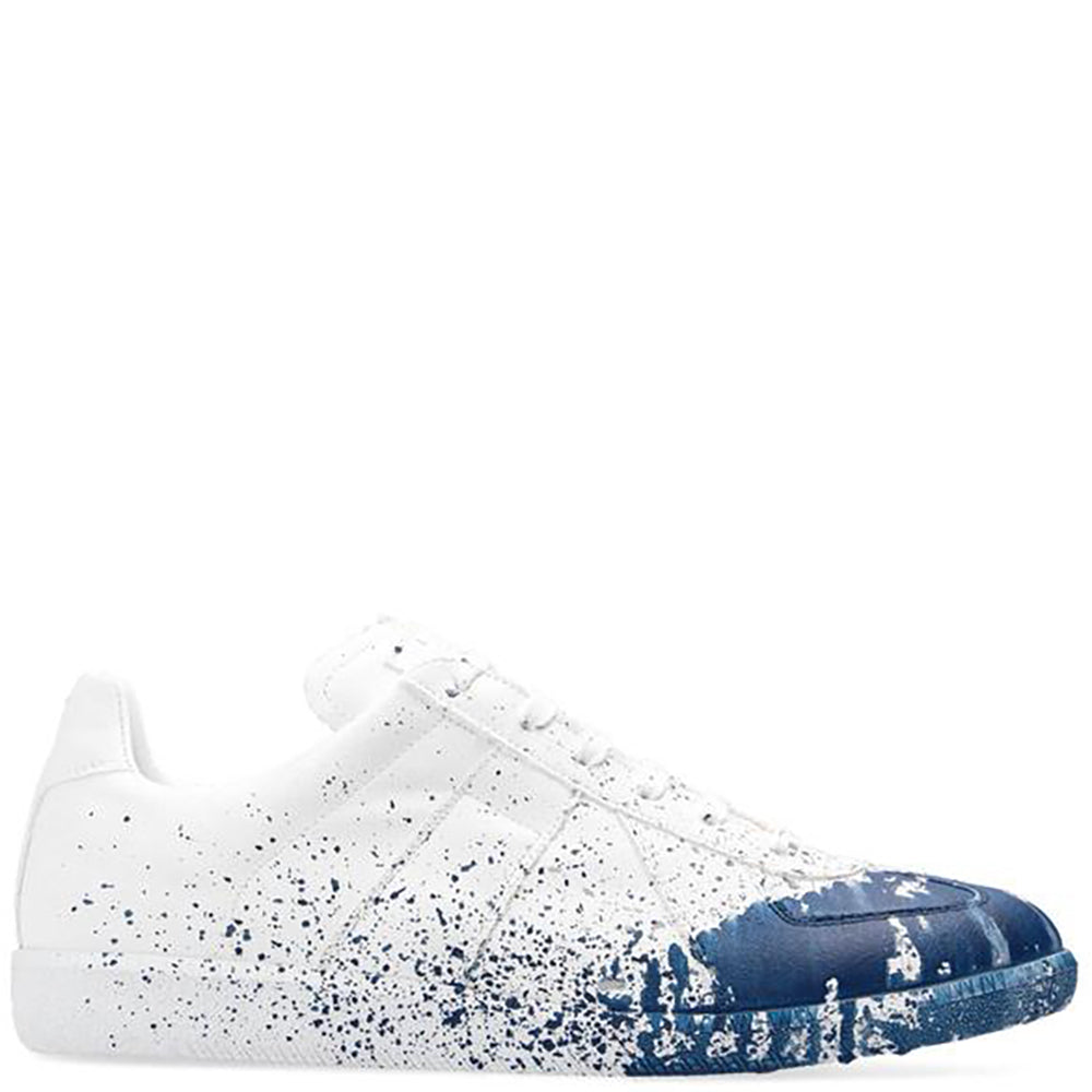 Maison Margiela Mens Paint Drop Sneakers White