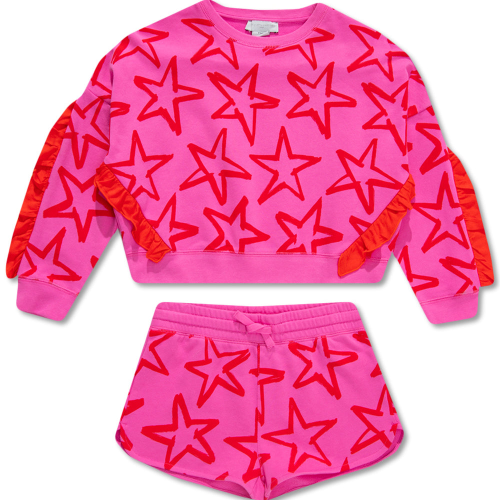 Stella McCartney Girls Organic Sweater and Pants Set Pink