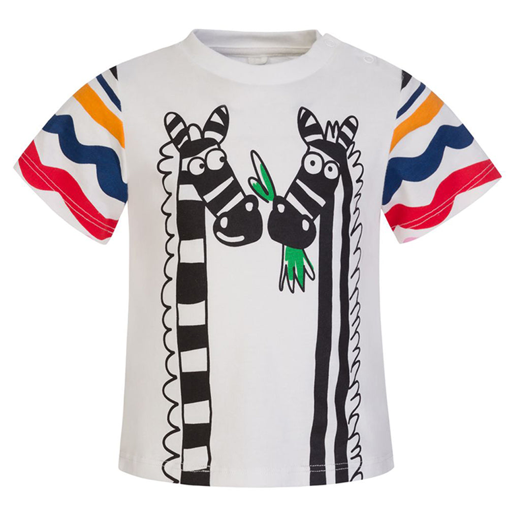 Stella McCartney Baby Girls Zebra Print Tracksuit White