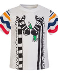 Stella McCartney Baby Girls Zebra Print Tracksuit White