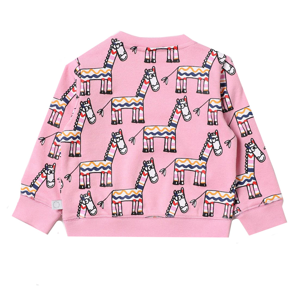 Stella McCartney Baby Girls Zebra Print Sweater Pink