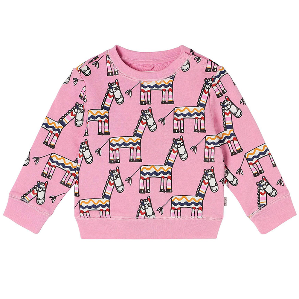 Stella McCartney Baby Girls Zebra Print Sweater Pink