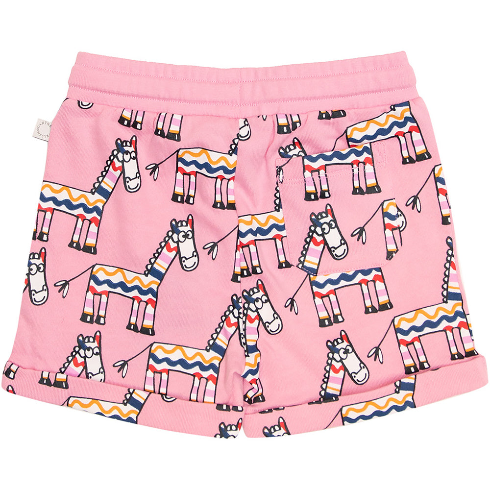 Stella McCartney Baby Girls Zebra Print Shorts Pink