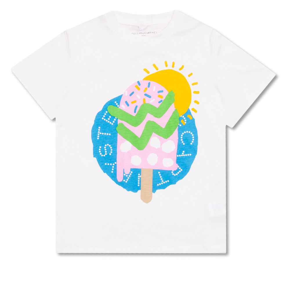 Stella McCartney Girls Lolly Pop Print T-shirt White
