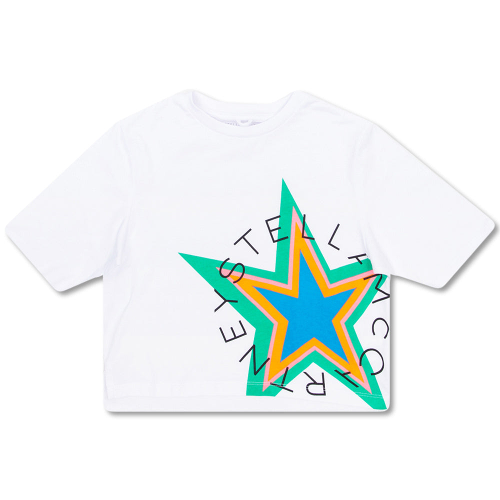 Stella McCartney Girls Star Print T-shirt White