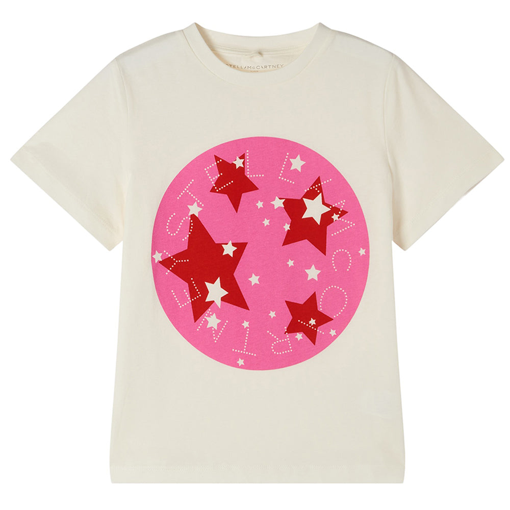 Stella McCartney Girls Circle Logo Print T-shirt White