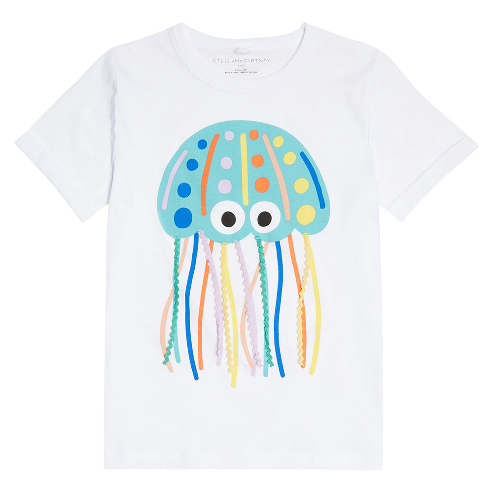 Stella McCartney Girls Jellyfish T-shirt White