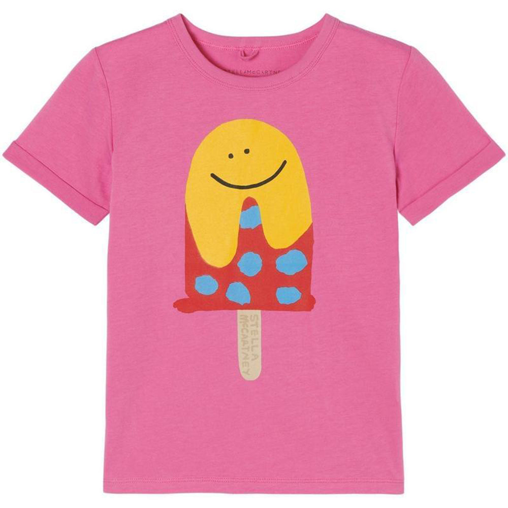 Stella McCartney Girls Ice Lolly Print T-shirt Pink