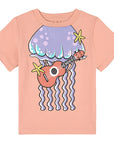 Stella McCartney Girls Jellyfish Logo T-shirt Pink