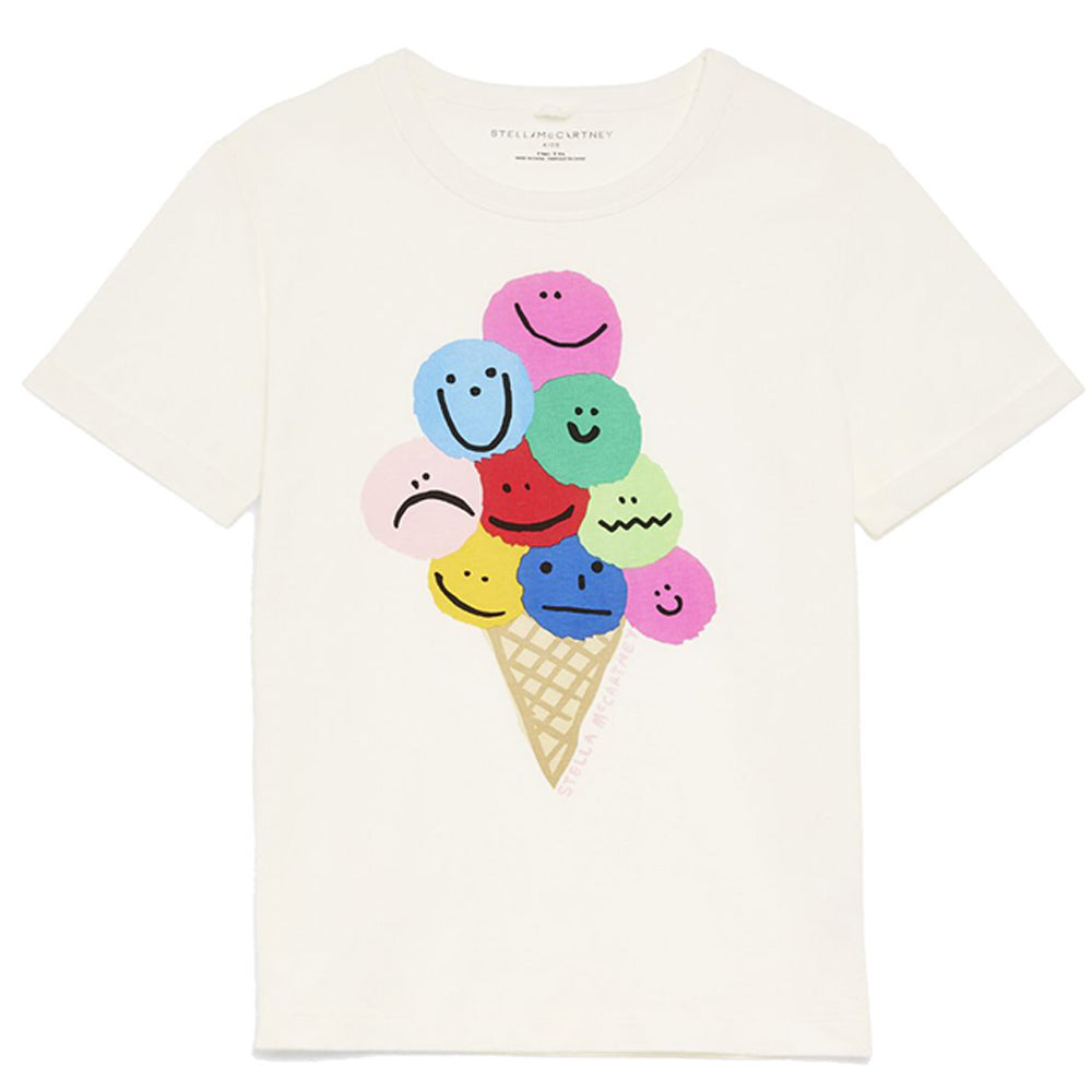 Stella McCartney Girls Ice Cream Print T-shirt White