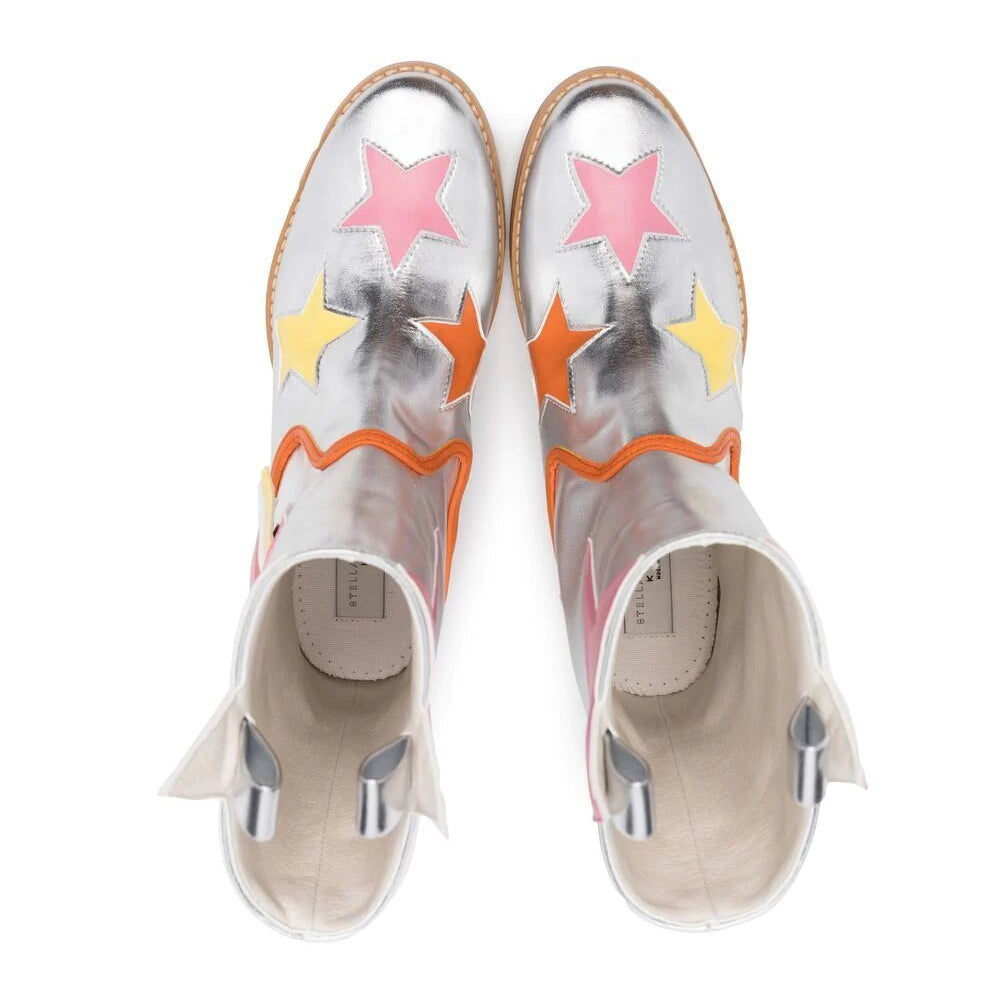 Stella McCartney Girls Cowboy Boots Silver