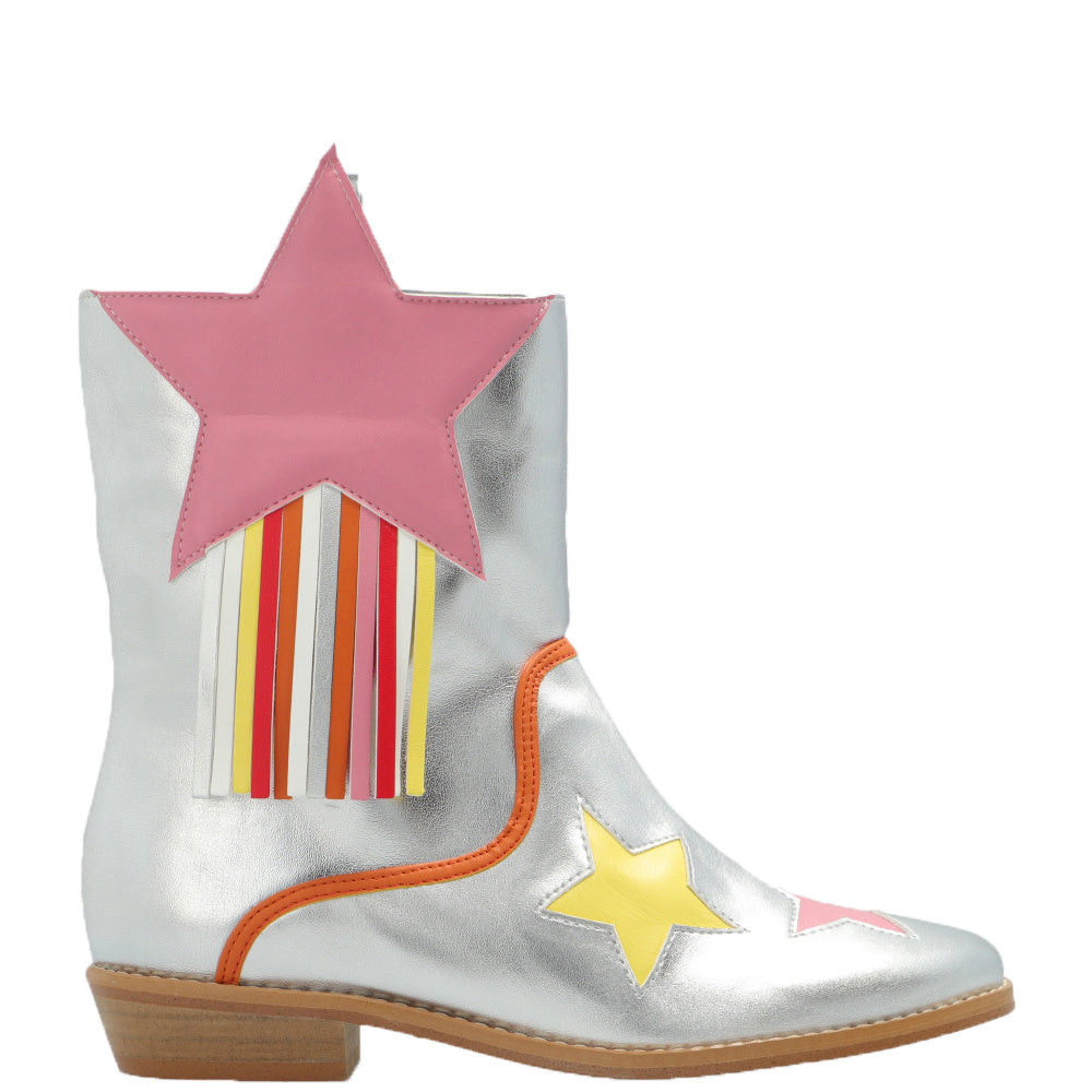 Stella McCartney Girls Cowboy Boots Silver