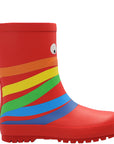 Stella McCartney Unisex Eye Rainbow Wellingtons Boots Red