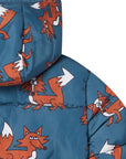 Stella McCartney Unisex Fox Puffer Jacket Blue
