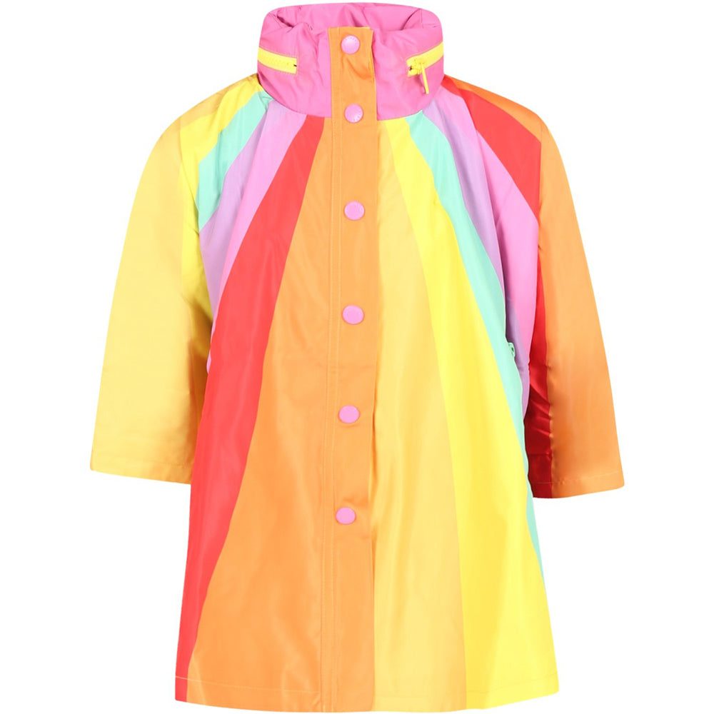 Stella McCartney Unisex Rainbow Rain Jacket Multi Coloured