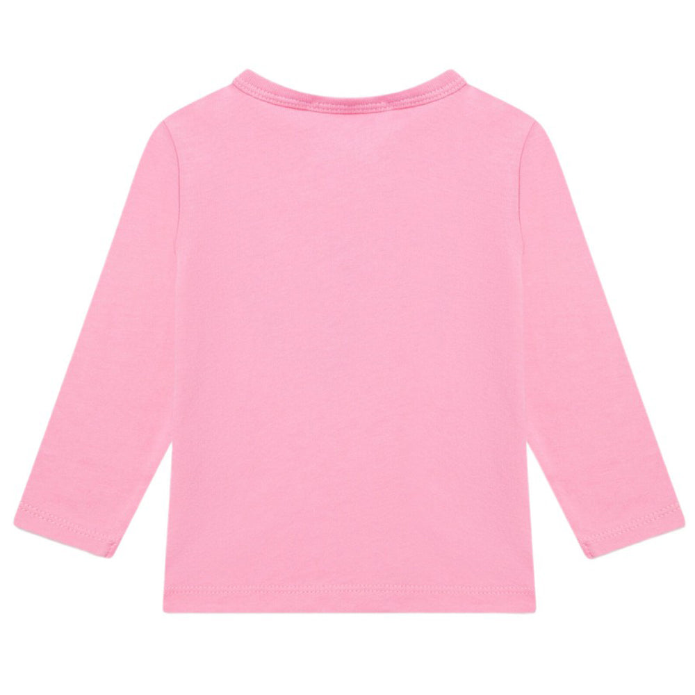 Stella McCartney Baby Girls Apple Logo Long Sleeve T Shirt Pink