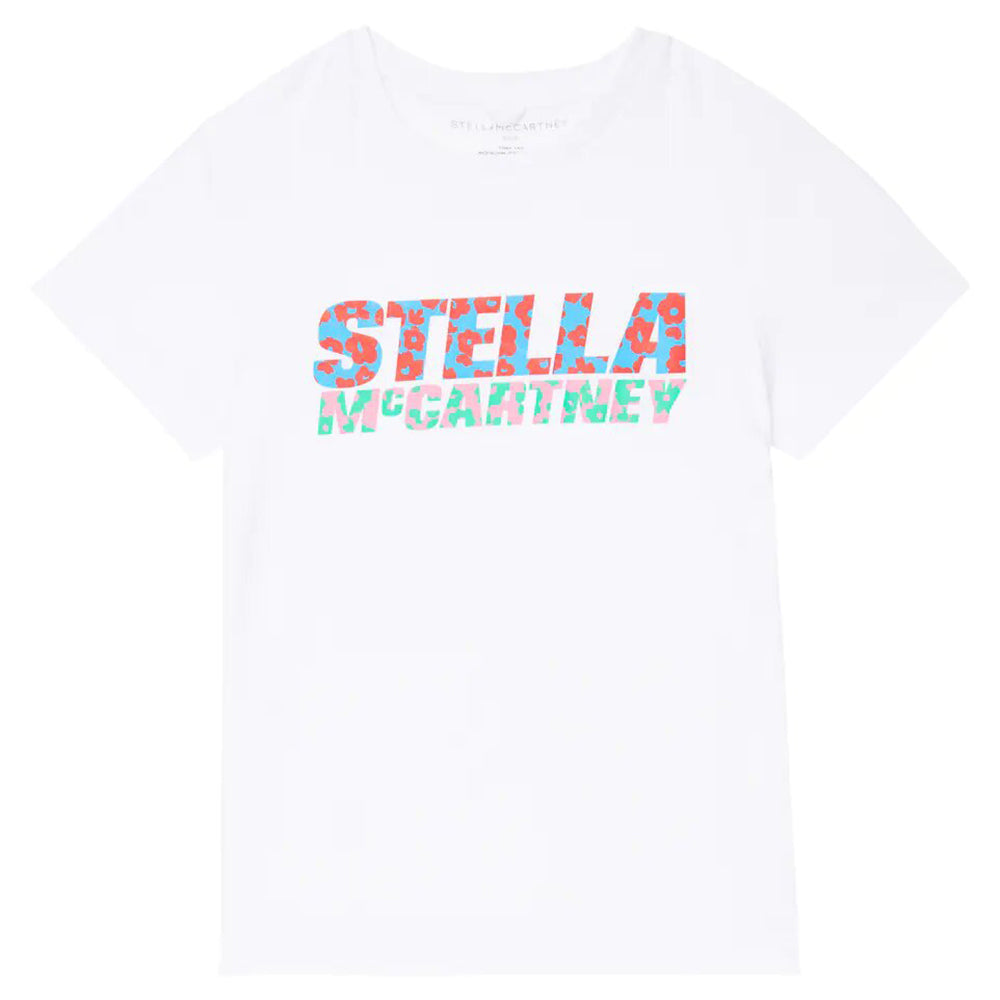 Stella McCartney Girls Floral Logo T-shirt White