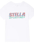 Stella McCartney Girls Floral Logo T-shirt White