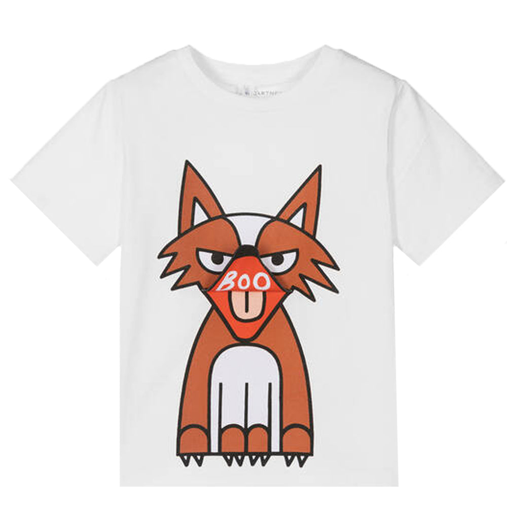 Stella McCartney Boys Fox Logo T Shirt White