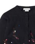 Stella McCartney Girls Dotted Knit Cardigan Black