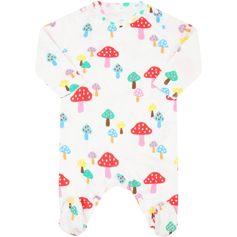 Stella McCartney Baby Girls Mushroom Logo Babygrow Set White