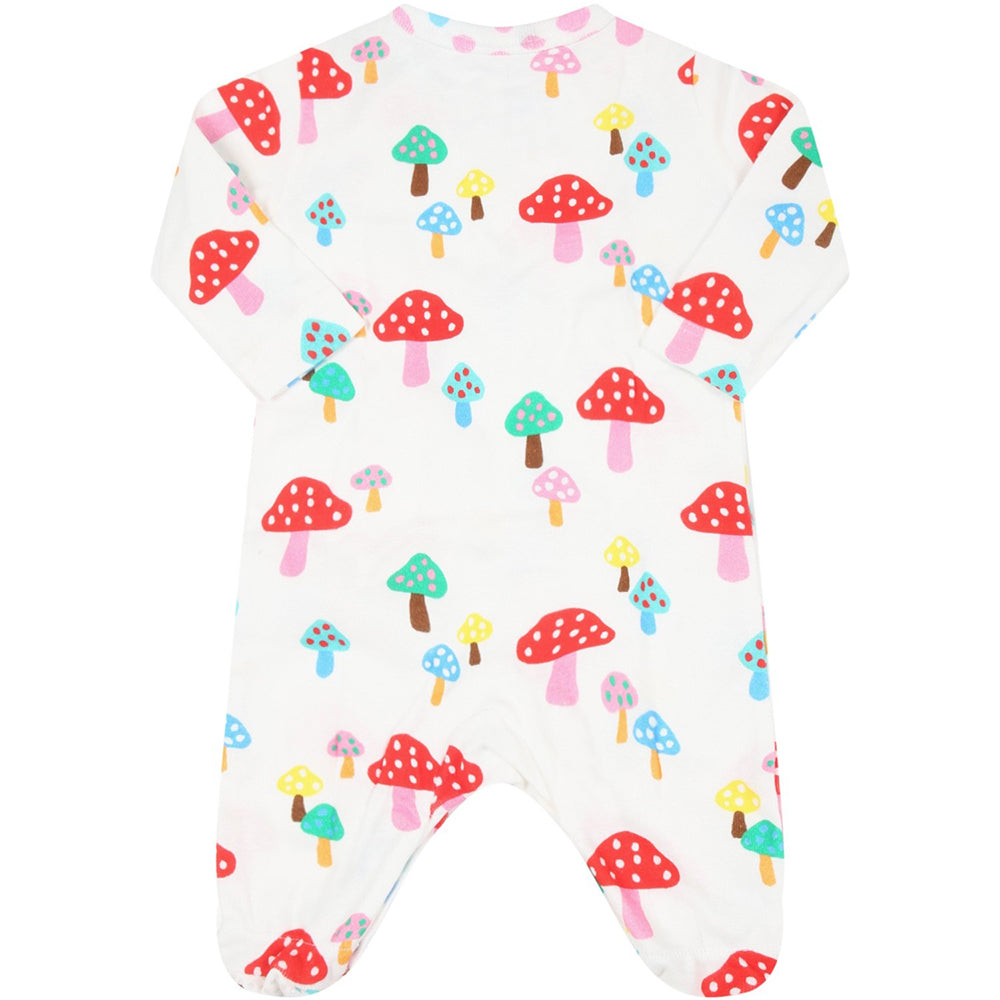 Stella McCartney Baby Girls Mushroom Logo Babygrow Set White