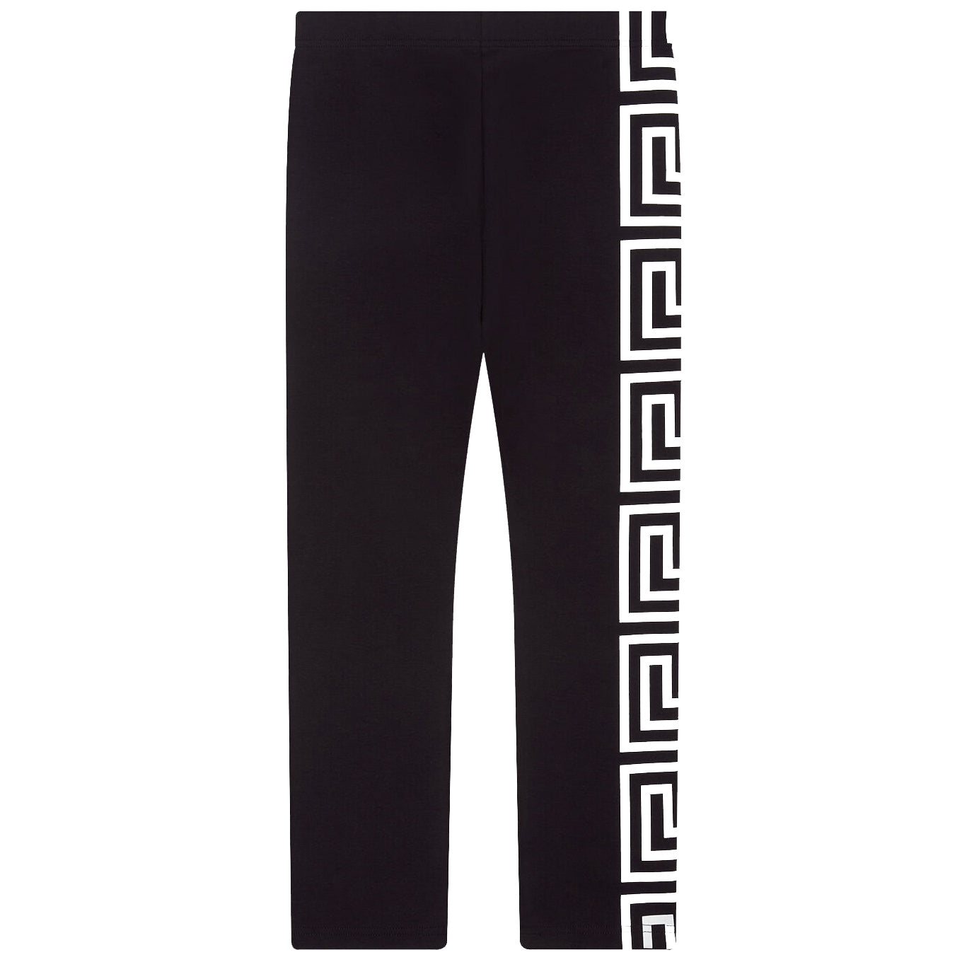 Versace Girls Greca Pattern Print Joggers Black