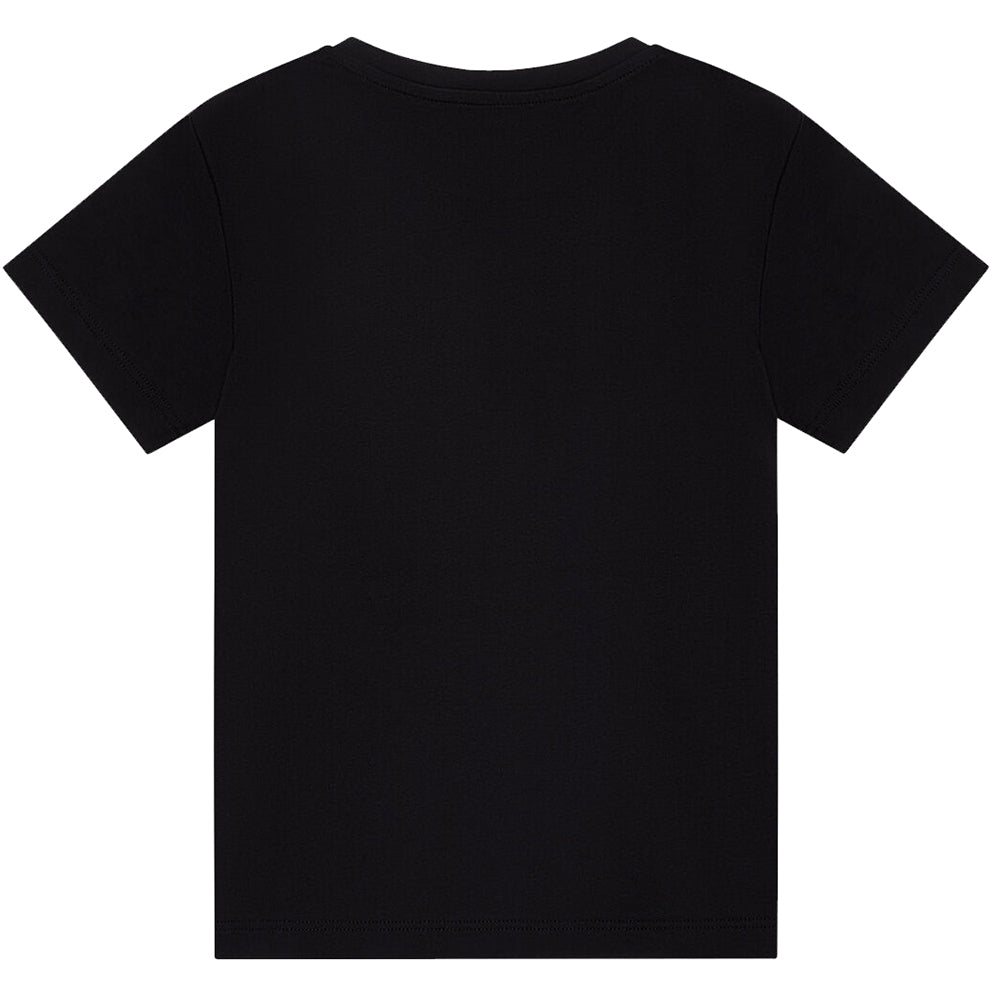 Versace Girls Medusa Embellished Crystal T-Shirt Black