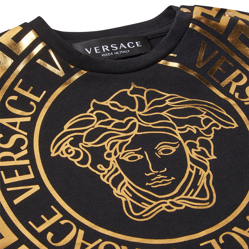 Versace Baby Boys Medusa Print T-Shirt Black — Threads