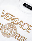 Versace Boys Greca Logo T-Shirt White