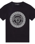 Versace Boys Medusa Motif T-Shirt Black