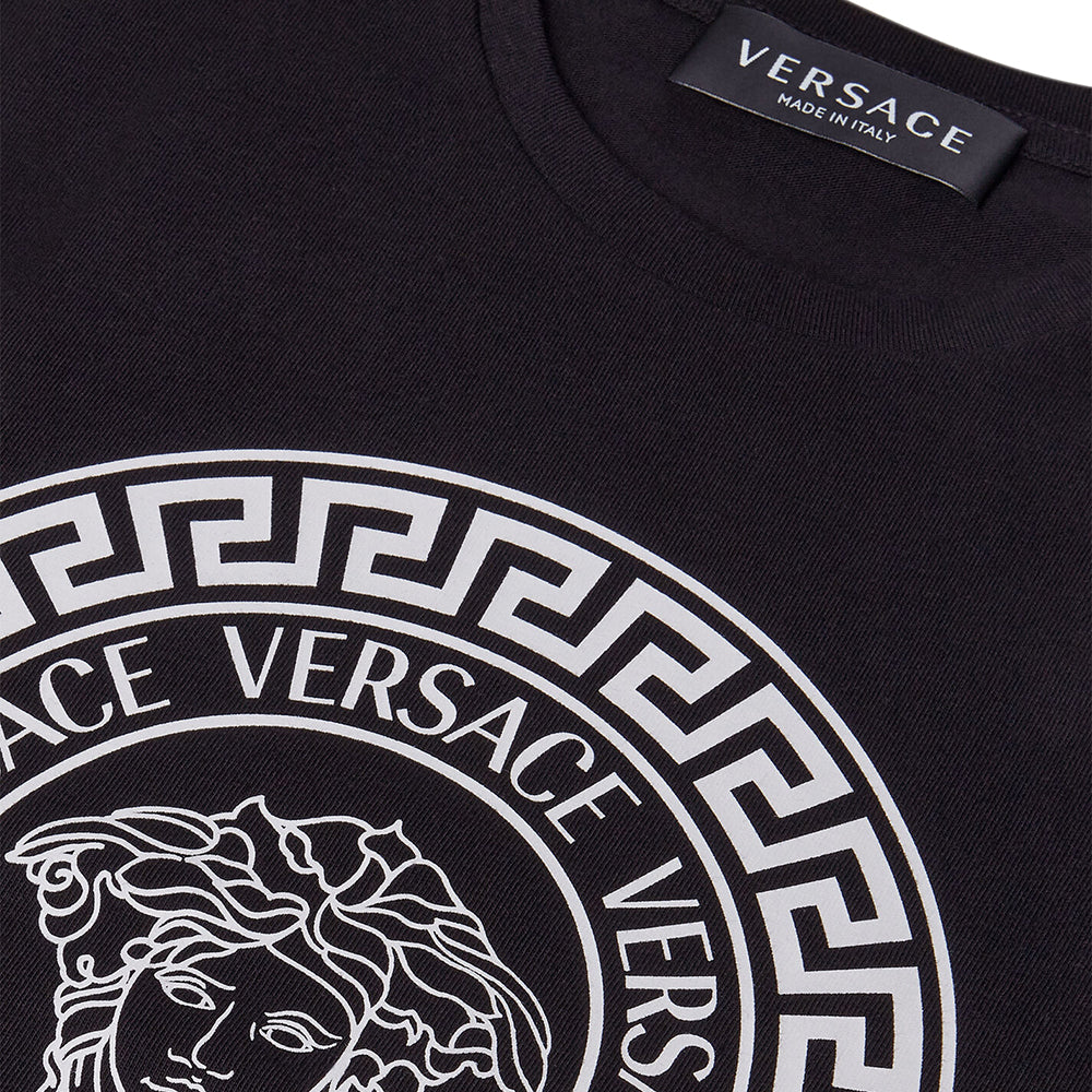 Versace Boys Medusa Motif T-Shirt Black