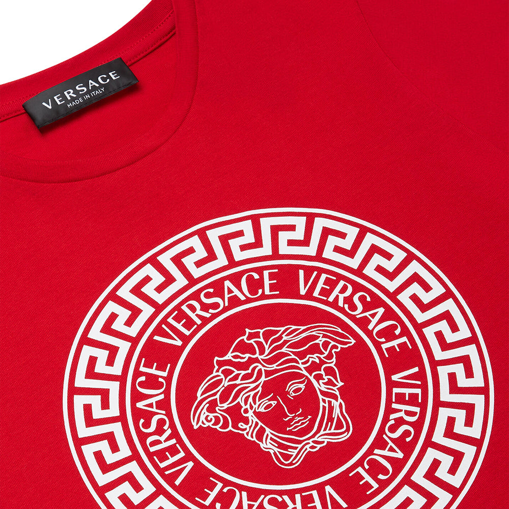 Versace Boys Medusa Motif T-Shirt Red