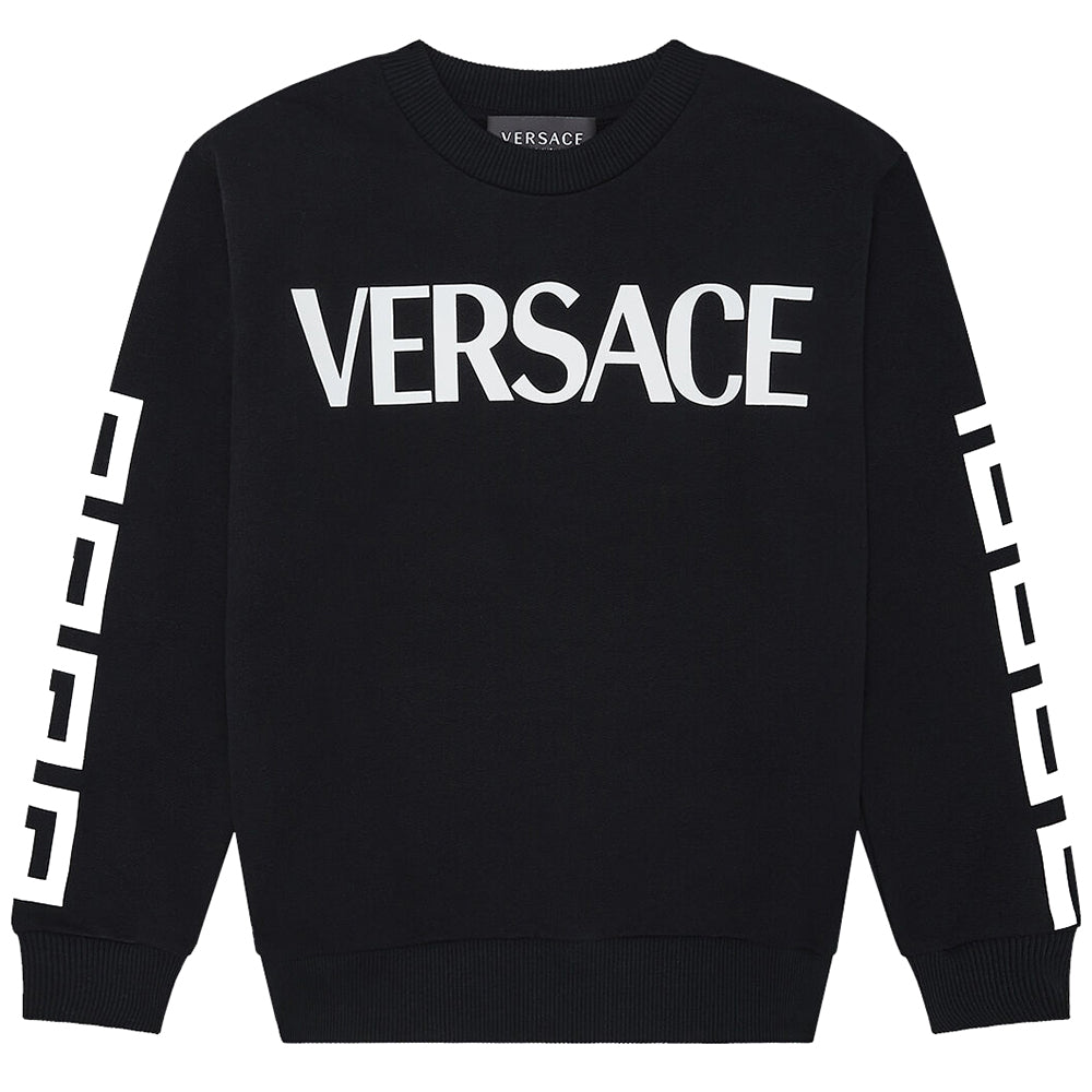 Versace Boys Logo Sweatshirt Black