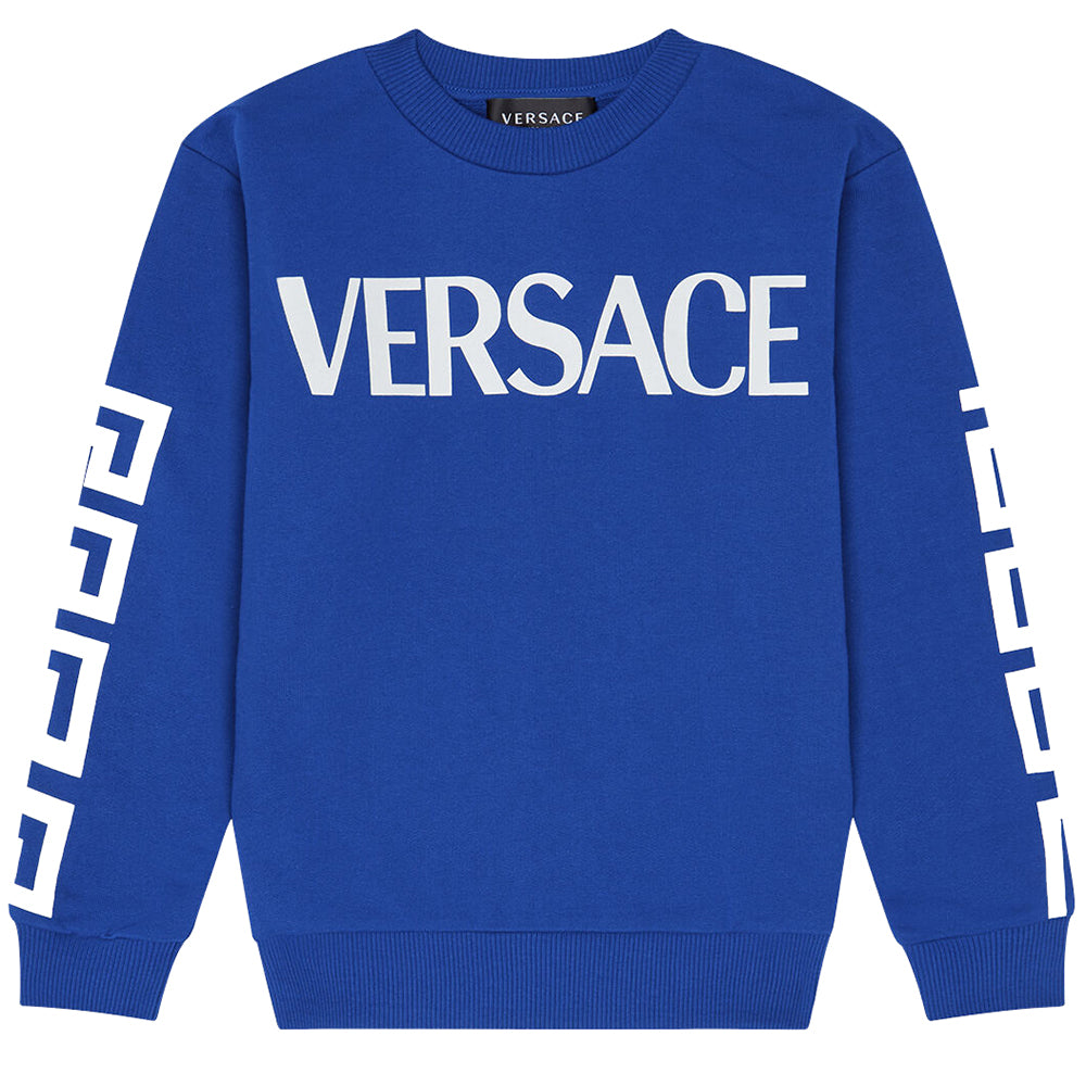 Versace Boys Logo Sweatshirt Blue