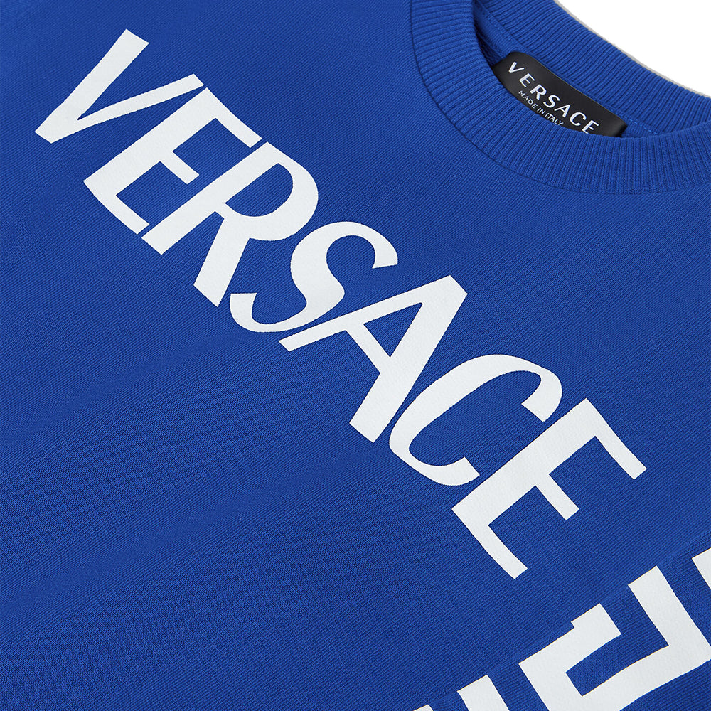 Versace Boys Logo Sweatshirt Blue