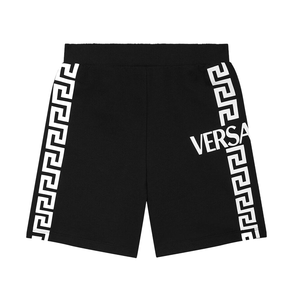 Versace Boys Greca Print Shorts Black