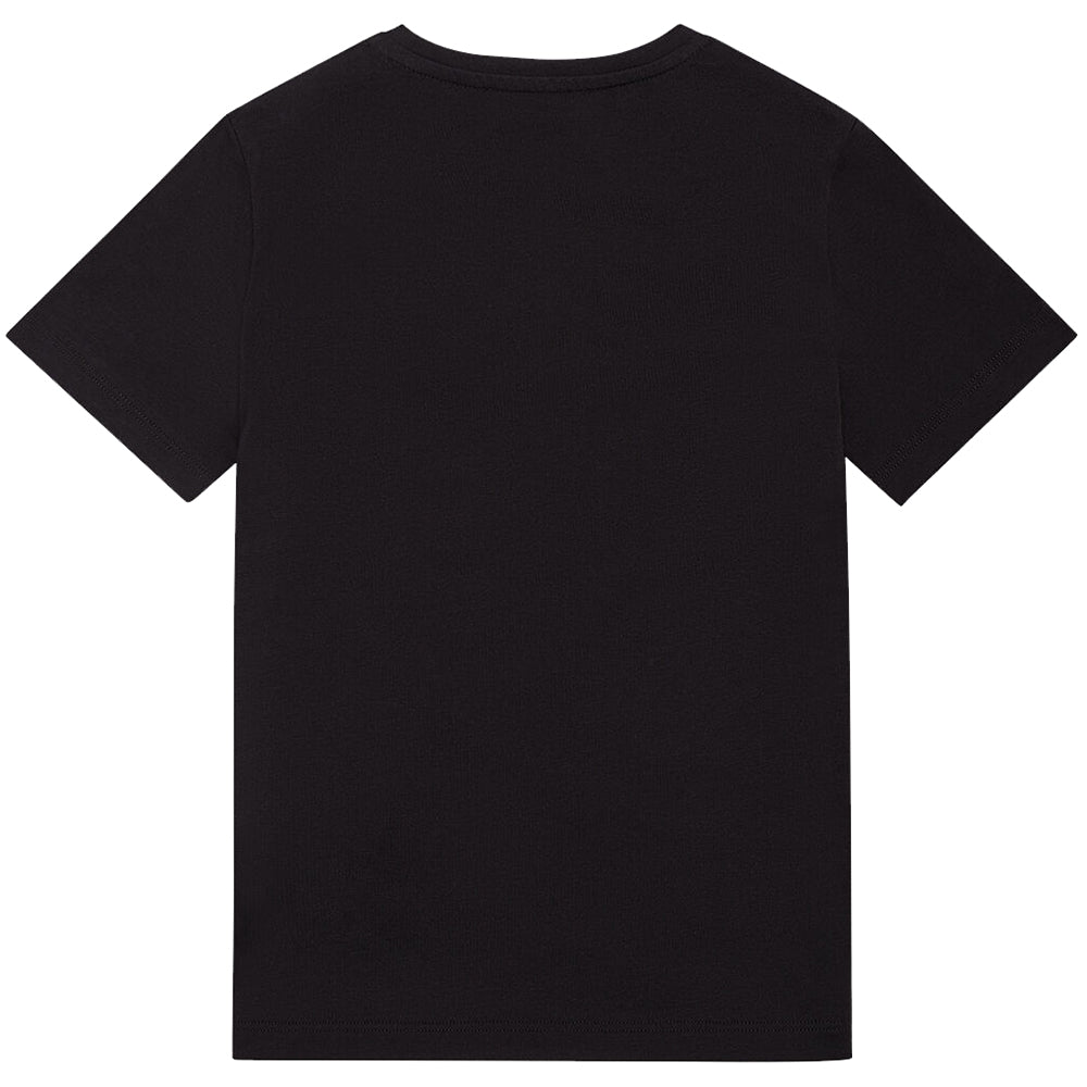 Versace Boys Logo Embroidered T-Shirt Black