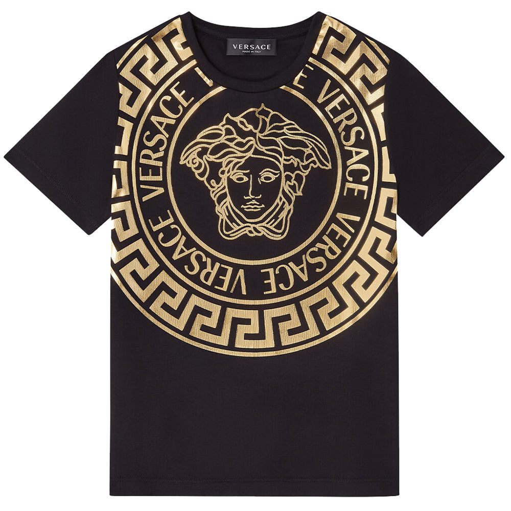 Versace Boys &amp; Girls Medusa T-Shirt Black