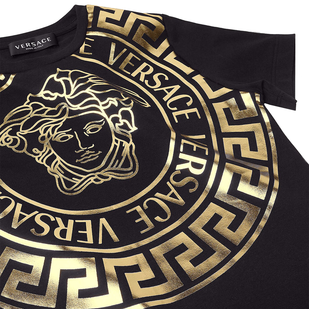 Versace Boys &amp; Girls Medusa T-Shirt Black