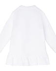 Versace Girls Medusa Print Sweatshirt Dress White