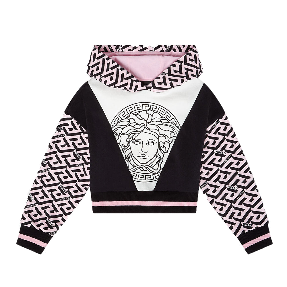 Versace Girls Fleece Medusa Hoodie White