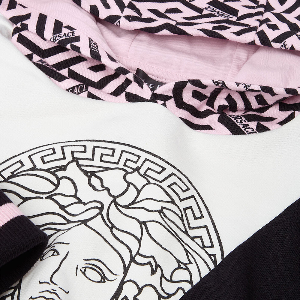 Versace Girls Fleece Medusa Hoodie White