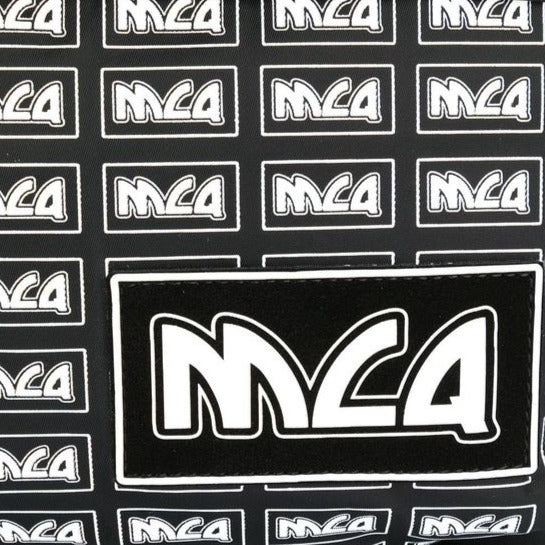 MCQ Alexander Mcqueen Men&#39;s Monogram Logo Cotton Backpack Black